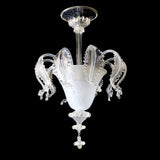 Murano Glass Ceiling Light Classic Cristallo and 24kt Gold Infused Accents Image