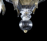 Murano Glass Ceiling Light Lancia Cristallo and 24kt Gold Infused Accents Image