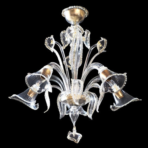 Murano Glass Chandelier – Classic Downward Lights Calla Lilly Image