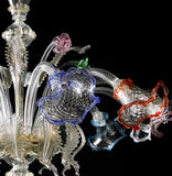 Murano Glass Chandelier Classic Downward Lights - Multicolor