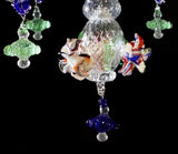 Murano Glass Chandelier Classic Small Rezzonico Multi Color Glass and Glass Paste Image