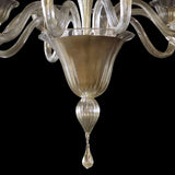 Murano Glass Chandelier Clear Cristallo with 24Kt Gold Image