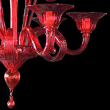 Murano Glass Chandelier Pastorale Venezia Rosso Red Image