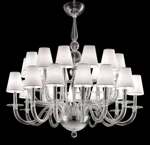 Murano Glass Contemporary Chandelier with Lampshades 2780 Image