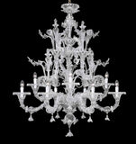 Murano Glass Chandelier Rezzonico Clear Cristallo 9 Light Art 175