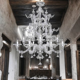 Murano Glass Chandelier Rezzonico Clear Cristallo 9 Light Art 175