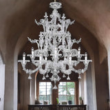 Murano Glass Chandelier Rezzonico Clear Cristallo 9 Light Art 175