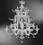 Murano Glass Chandelier Rezzonico Clear Cristallo 9 Light Art 175