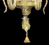 Murano Glass Sconce Filato – Infused 24kt Gold with Pink and Light Green Accents Image