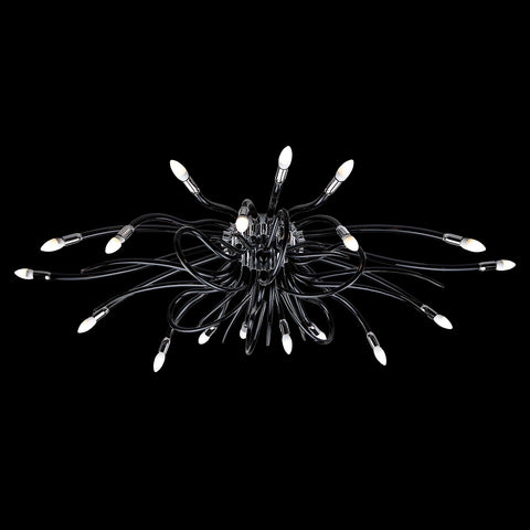 Murano Glass Modern Ceiling Light Volo – 18 Light Black