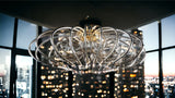 Murano Glass Modern Ceiling Light Volo – 18 Light Mirrored Fume