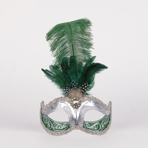 Feathered Colombine Sisi Green and Silver Image