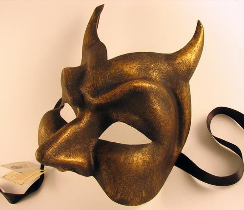 Glass Devils Mask Devil Mask - Bronze – Visions of Venice