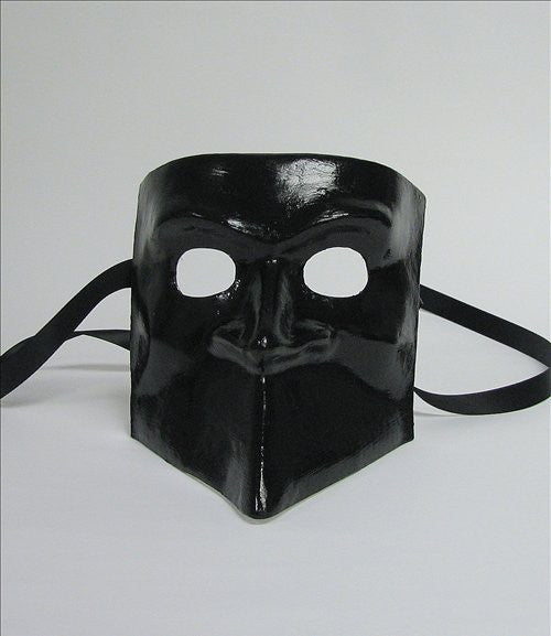Luxury Black Leather Bauta | leather mask for sale