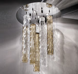 Italian Glass Tubes Ceiling Light Bamboo Image