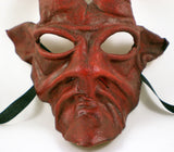 Leather Devil Baphomet Mask – Red