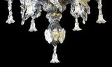 Murano Glass Chandelier Classic Clear Cristallo with 24Kt Gold Image