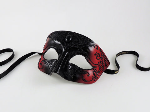 Vampire Diaries Black Crystal Gem Venetian Mask Masquerade Metal Filigree