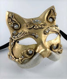 Venetian Gold Baroque Cat Mask Image