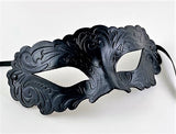 Leather Venetian Tattoo Embossed Mask