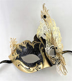 Venetian Mask Laser Cut Metal Capinera Gold and Black Image