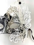 Venetian Mask Laser Cut Metal Capinera Silver Image