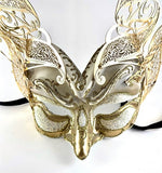 Venetian Laser Cut Metal Mask The Elegant Devil Gold Image