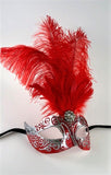 Feathered Colombine Stella Red and Silver Image