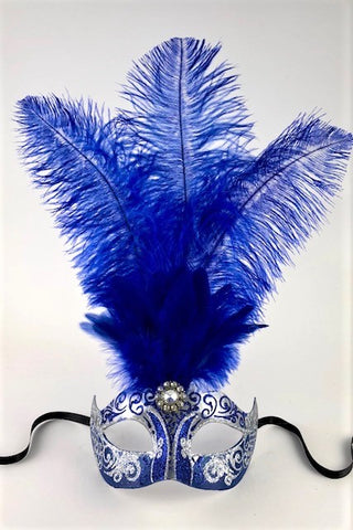 Feathered Colombine Stella Blue and Silver Image