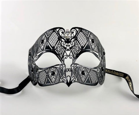 Venetian Mask Laser Cut Metal Smoking Image