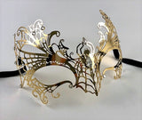 Venetian Mask Laser Cut Metal Spider Gold Image