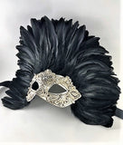 Feathered Colombine Reale Macrame Silver and Black Image