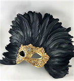 Feathered Colombine Reale Macrame Gold and Black Image
