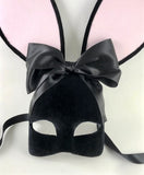 Black Velvet Bunny Mask Image