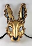 Venetian Baroque Rabbit Mask Gold Image