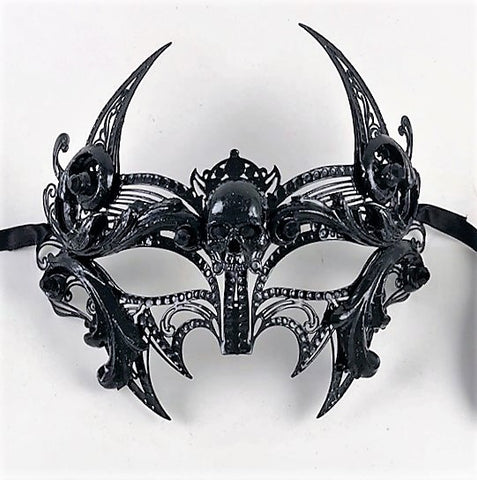 Venetian Mask Laser Cut Metal Baroque Skull Devil Image