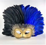 Feathered Colombine Reale Two Tone - Black/Blue Image
