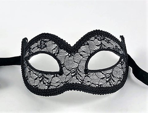 Colombine Masquerade Lace Black and White Image