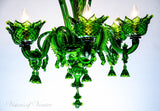 Murano Chandelier Verde Green Image