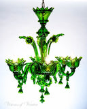 Murano Chandelier Verde Green Image