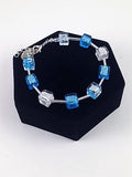 Murano Glass Bracelet – Alexandra Blue and Silver