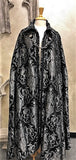 Cloak of Darkness Silver on Black Damask Tapestry Image