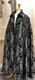 Cloak of Darkness Silver on Black Damask Tapestry Image
