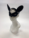 Erotic Mistress Boudoir Mouse Mask Black Velveteen with Hanging Chain Image