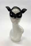 Erotic Mistress Boudoir Kitten Mask – Black Patent Vinyl with Hanging Chain