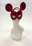 Erotic Mistress Boudoir Mouse Mask Red Velveteen Image