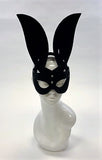 Erotic Mistress Boudoir Bunny Mask– Black Velveteen