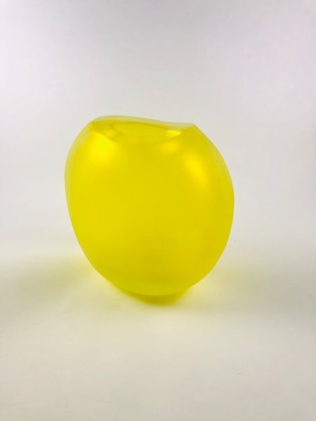 Murano Glass Vase Nina – Frosted Limoncello Giallo – 7 ¼” – Visions of ...