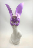 Erotic Mistress Boudoir Bunny Mask Purple Lilac Patent Vinyl Image