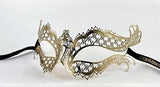 Venetian Mask Laser Cut Metal Mon Amour Strass Gold